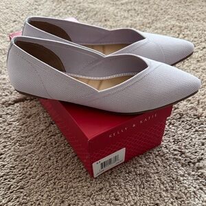 Kelly & Katie Textured Ballet Flats in Light Lilac
